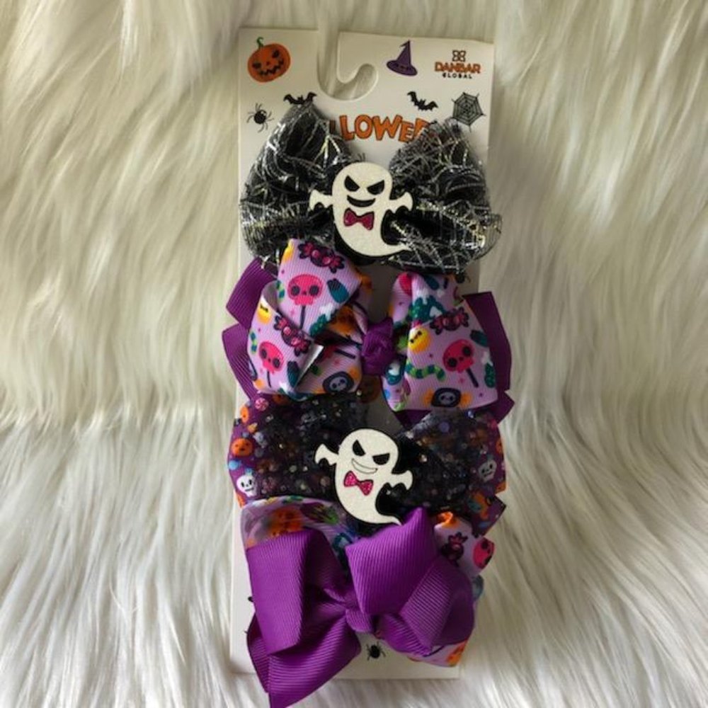 Set of 4 Halloween Hairbows